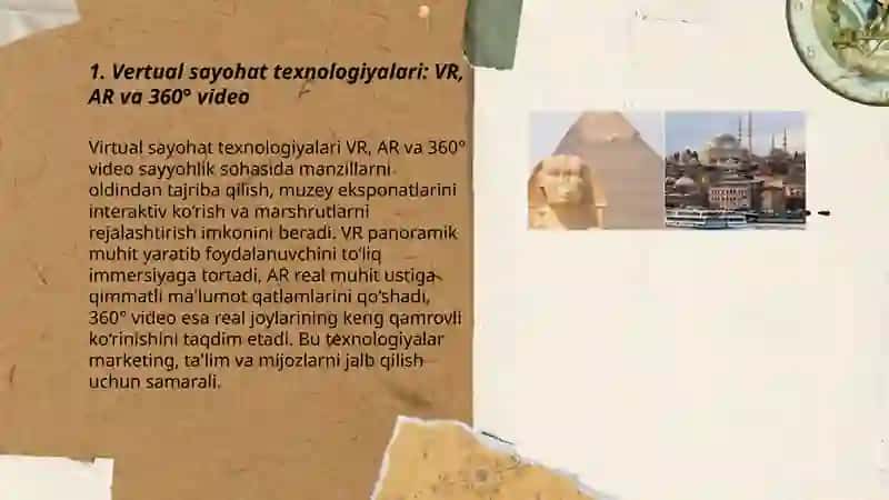 Vertual sayohlar va ulardan turizmda foydalanish 3
