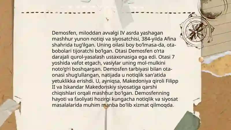 Demosfenning hayoti va faoliyati 3