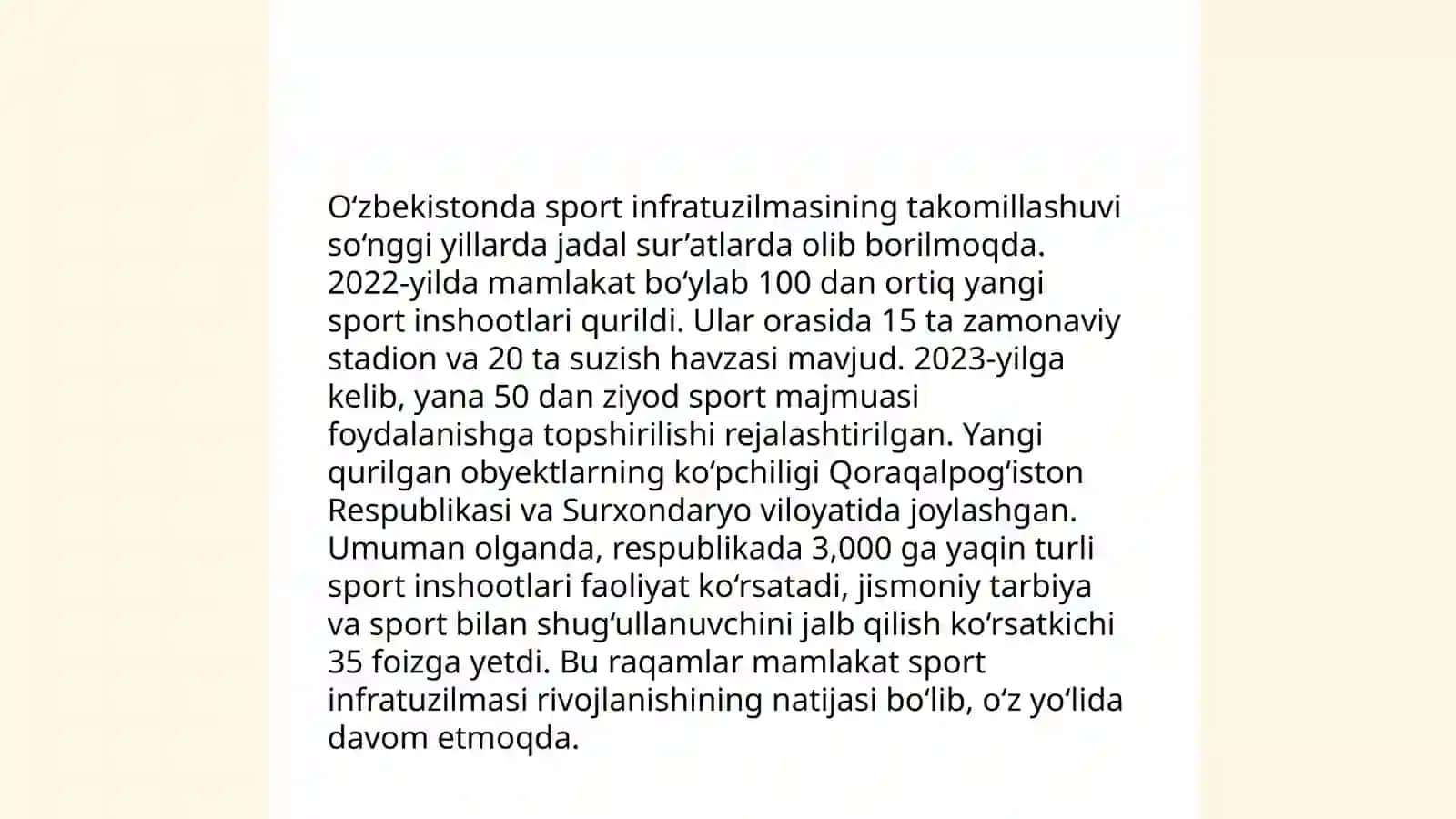 O‘zbekistonda zamonaviy sport turlarining rivojlanishi 3
