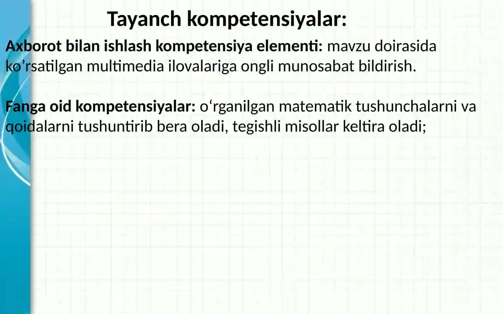 UCHBURCHAKLAR TENGLIGINING UCHINCHI(TTT – TOMON-TOMON-TOMON) ALOMATI 3