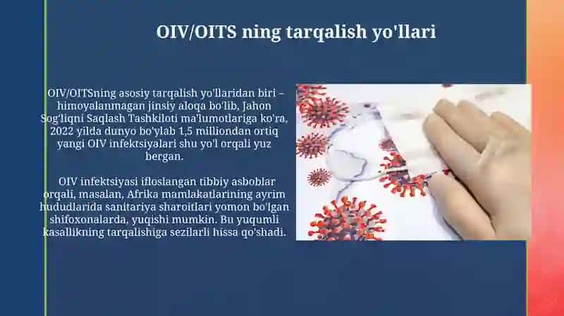 Virusli infeksiyalar oits qozgatuvchisi labarator diagnostikasi va profilaktikasi 3