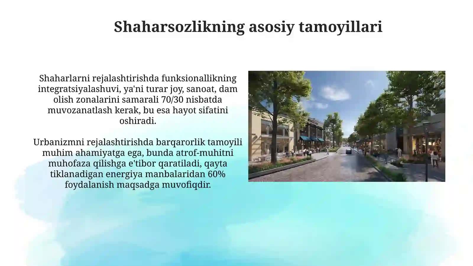 Zamonaviy shaharsozliknining asosiy tamoyillari rivojlanish tendensiyalari 3