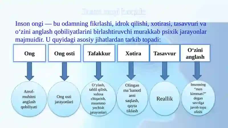 Inson ongining ontoginetik taraqiyyot. Diqqatning psixologik jihatlari 3