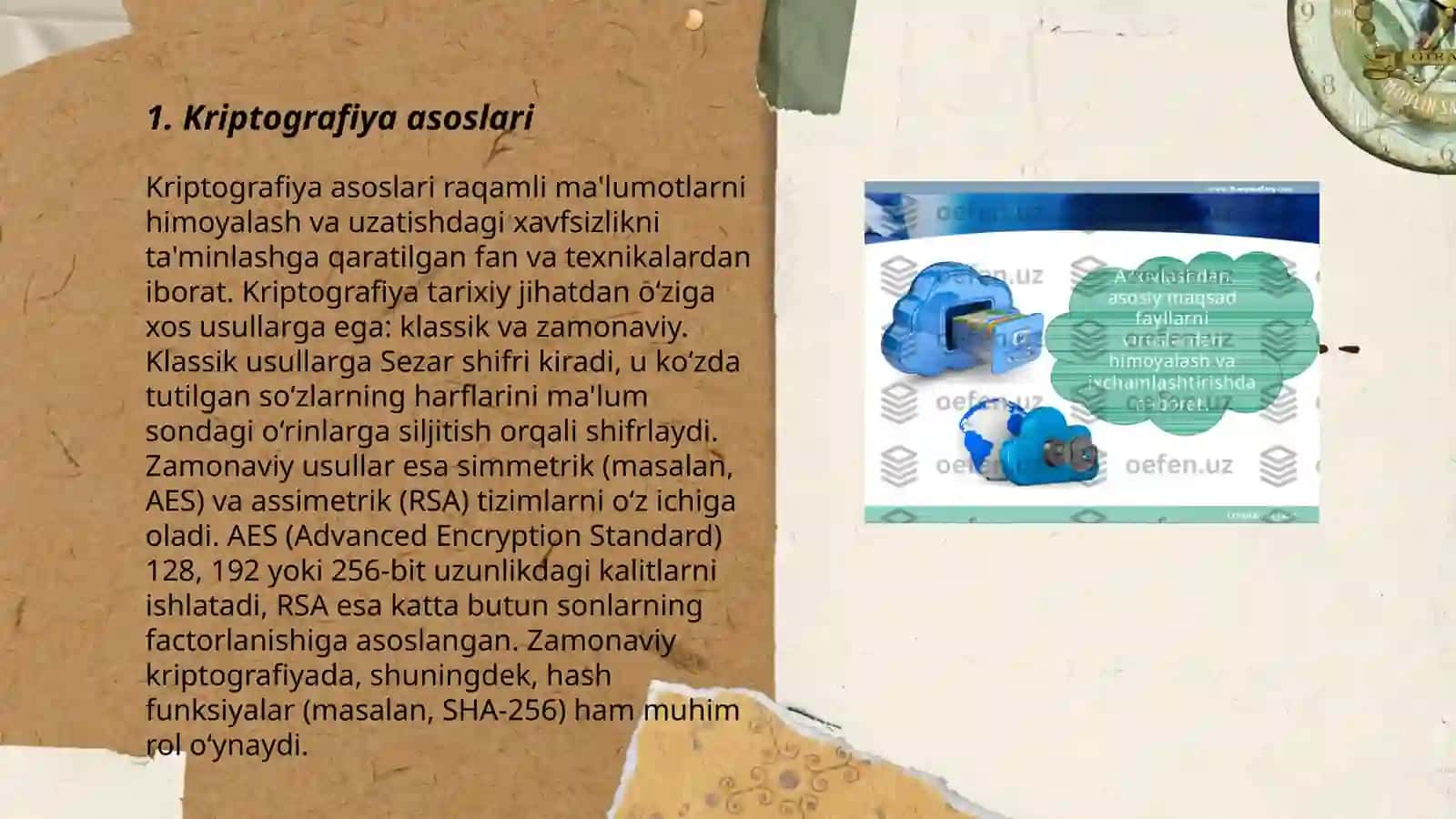 Axborotni himoyalashning kriptografik usullari 3