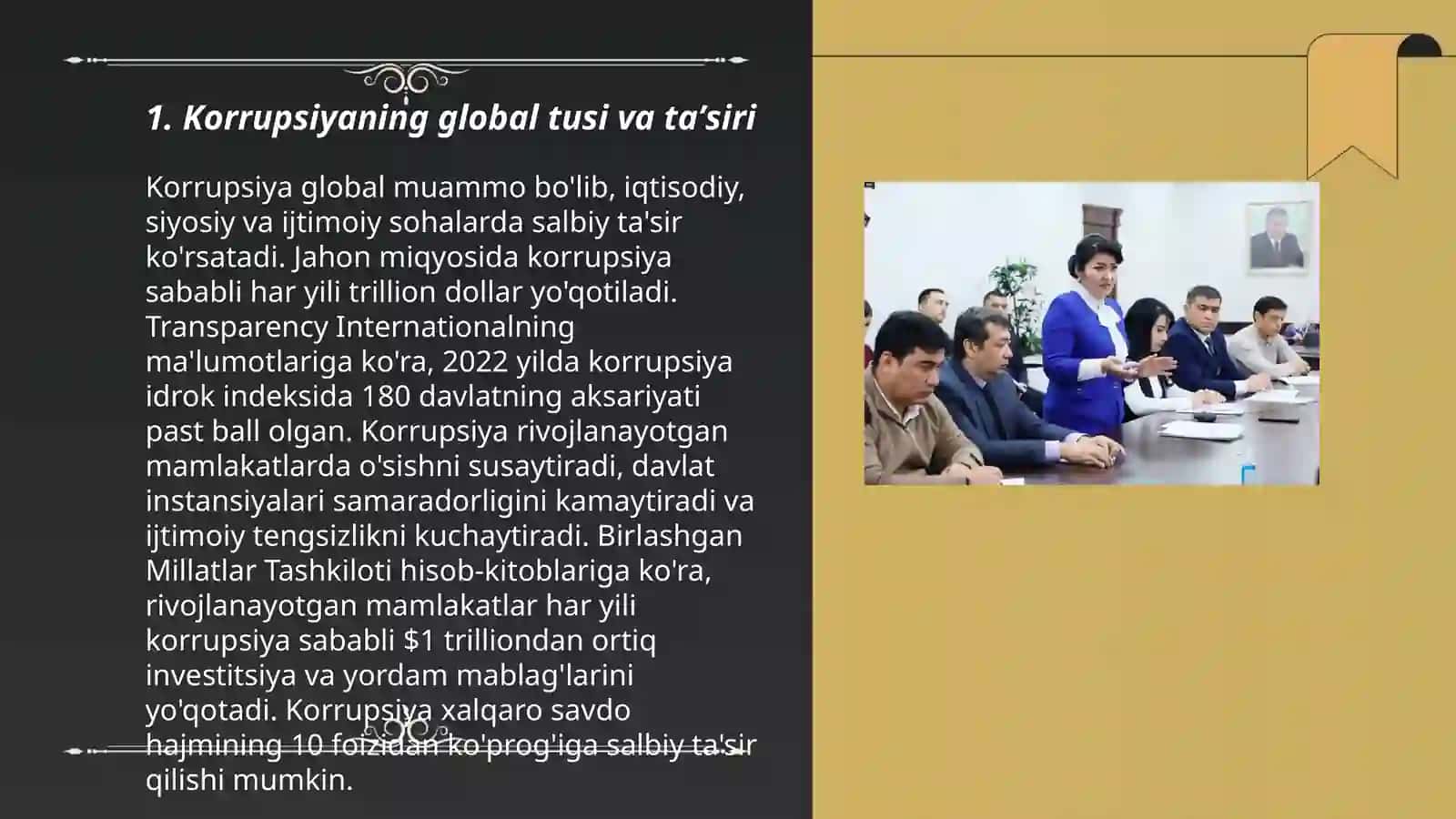 Globallashuv va barqaror taraqqiyot falsafasi: Korrupsiyaga qarshi kurashishning jahon tajribasi. Oʼzbekistonning Korrupsiyaga qarshi kurash siyosati 3
