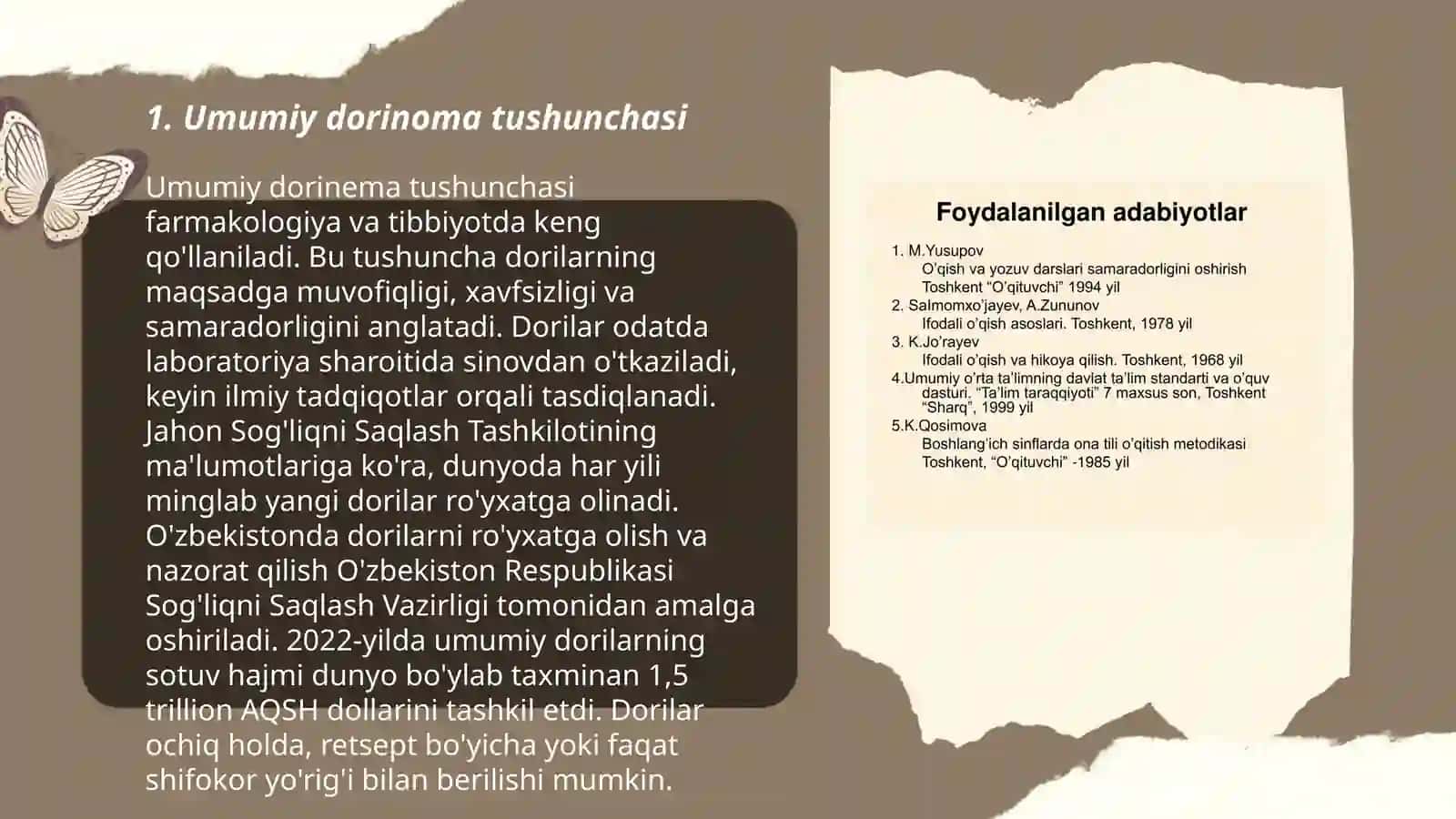 Umumiy dorinoma. Retsep tuzilishi va shakllari. Retsep yozish qoidalari 3
