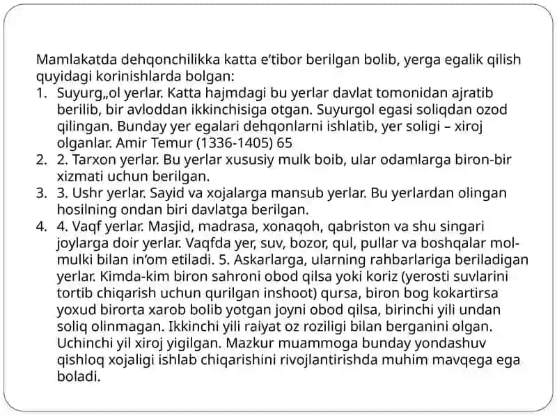 Amir Temur va Temuriylar Davridagi Iqtisodiy G‘oyalar va Iqtisodiy Siyosat 3