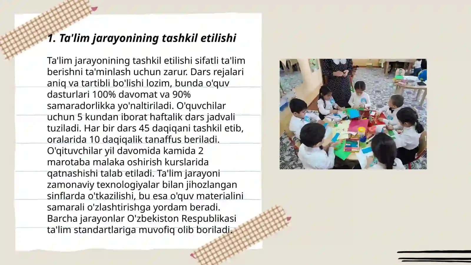 Ta'lim jarayonining tashkil etilishi 3