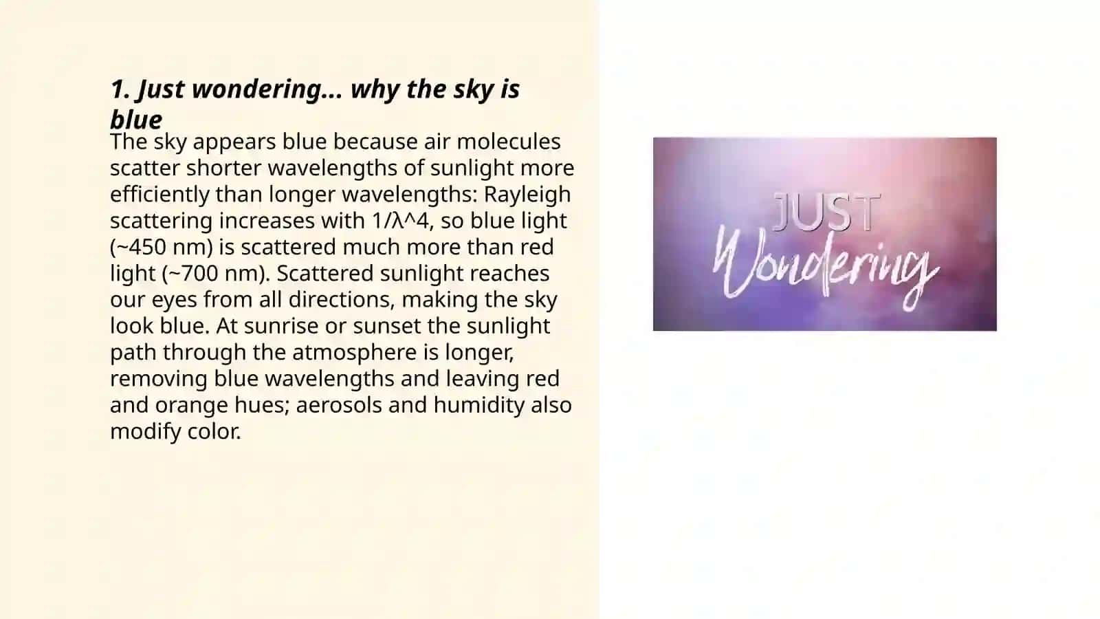 Just wondering 3