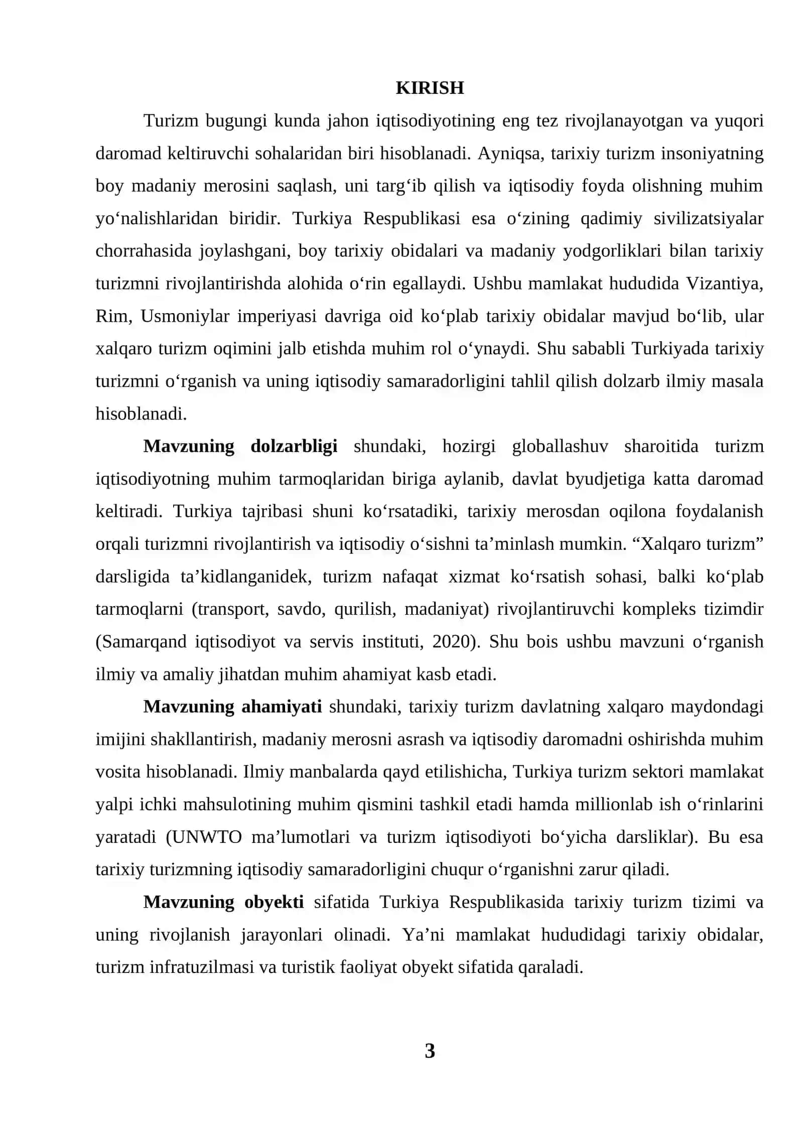 TURKIYA RESPUBLIKASIDA TARIXIY TURIZM VA UNING IQTISODIY SAMARASI 3