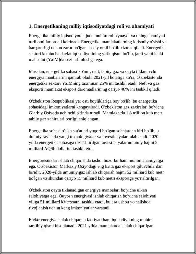 ENERGETIKA AHAMIYATI VA ENERGETIK RESURSLAR 3