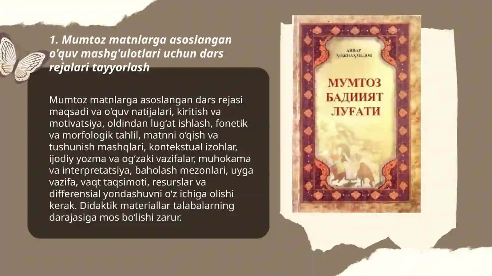 Mumtoz materiyallar tayyorlash 3