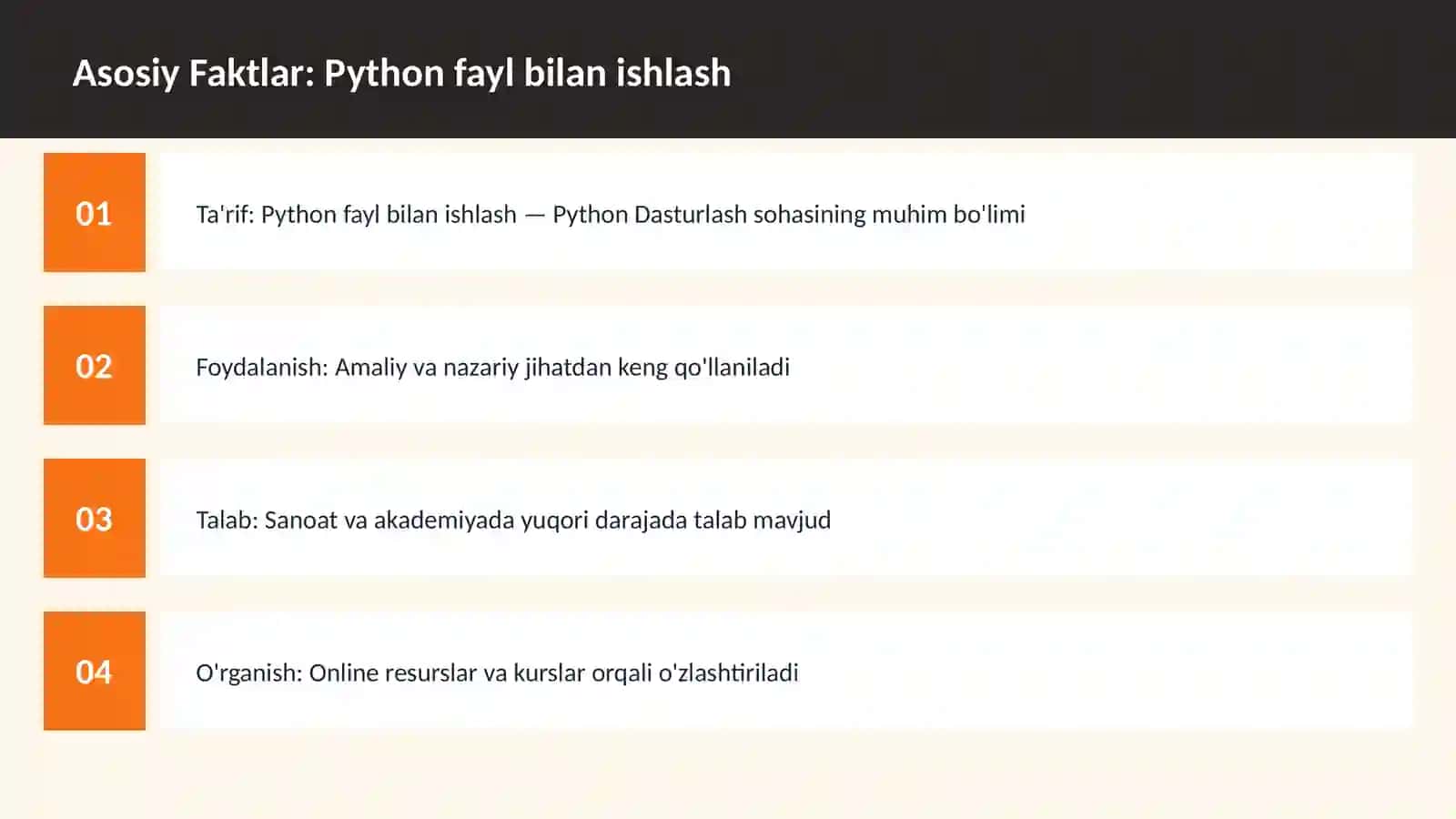 Python fayl bilan ishlash 3