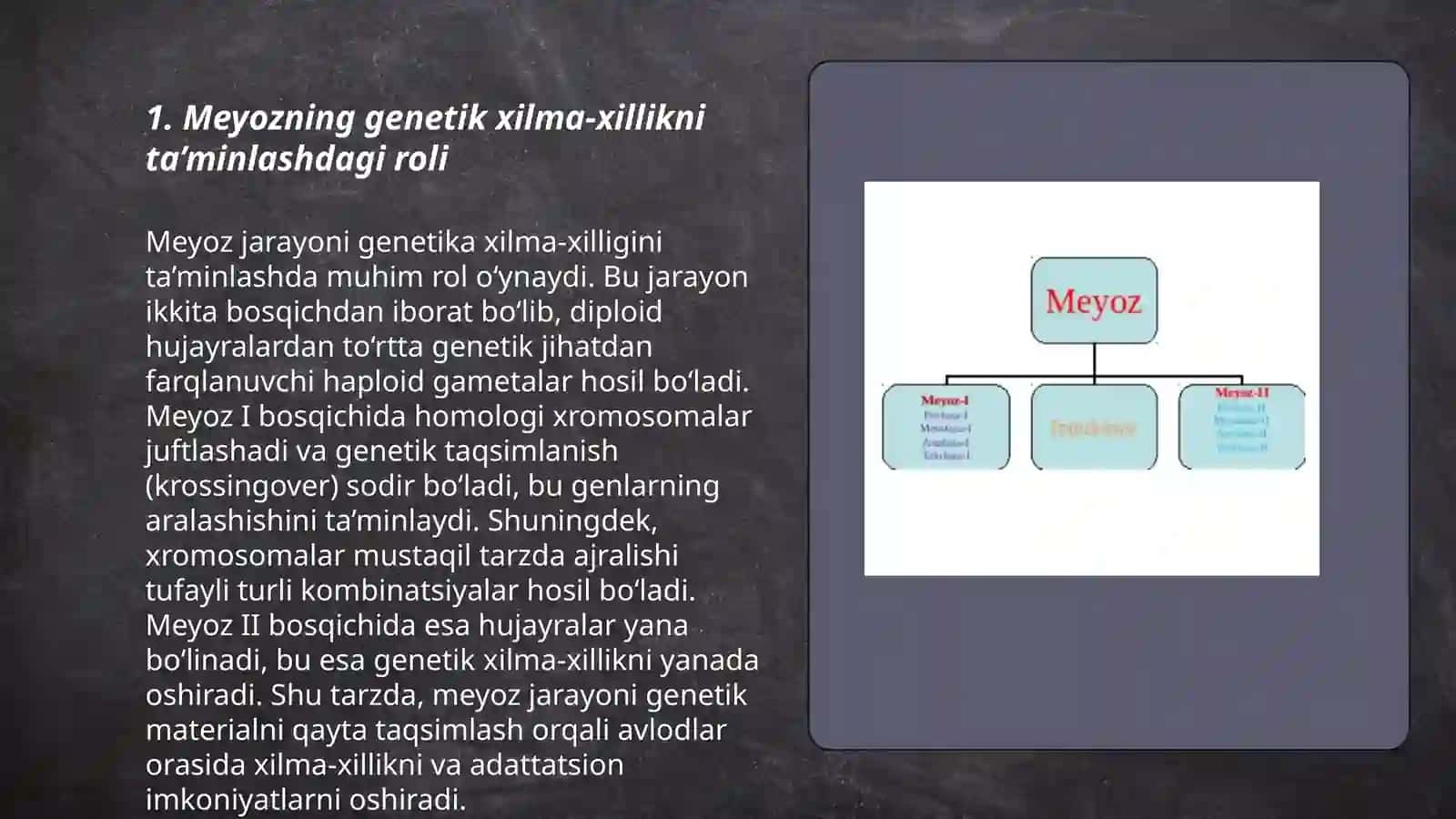 Meyozning biologik ahamiyati 3
