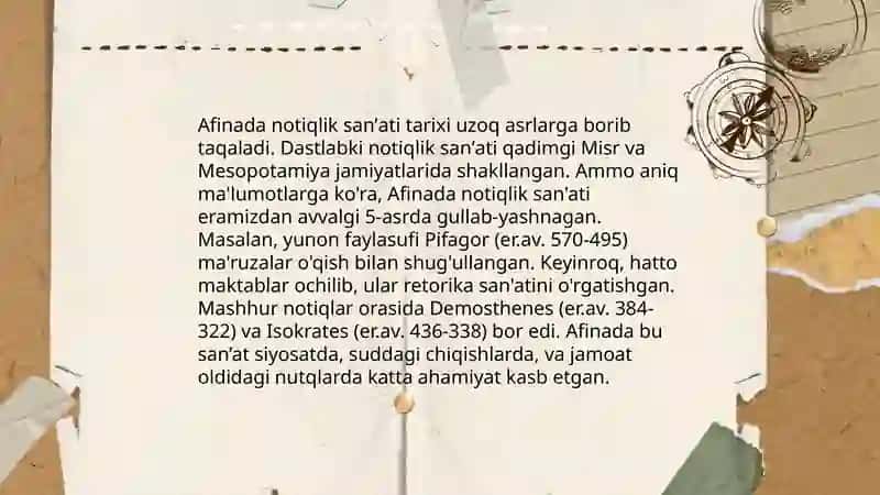 Afinada notiqlik san'ati tarixi 3