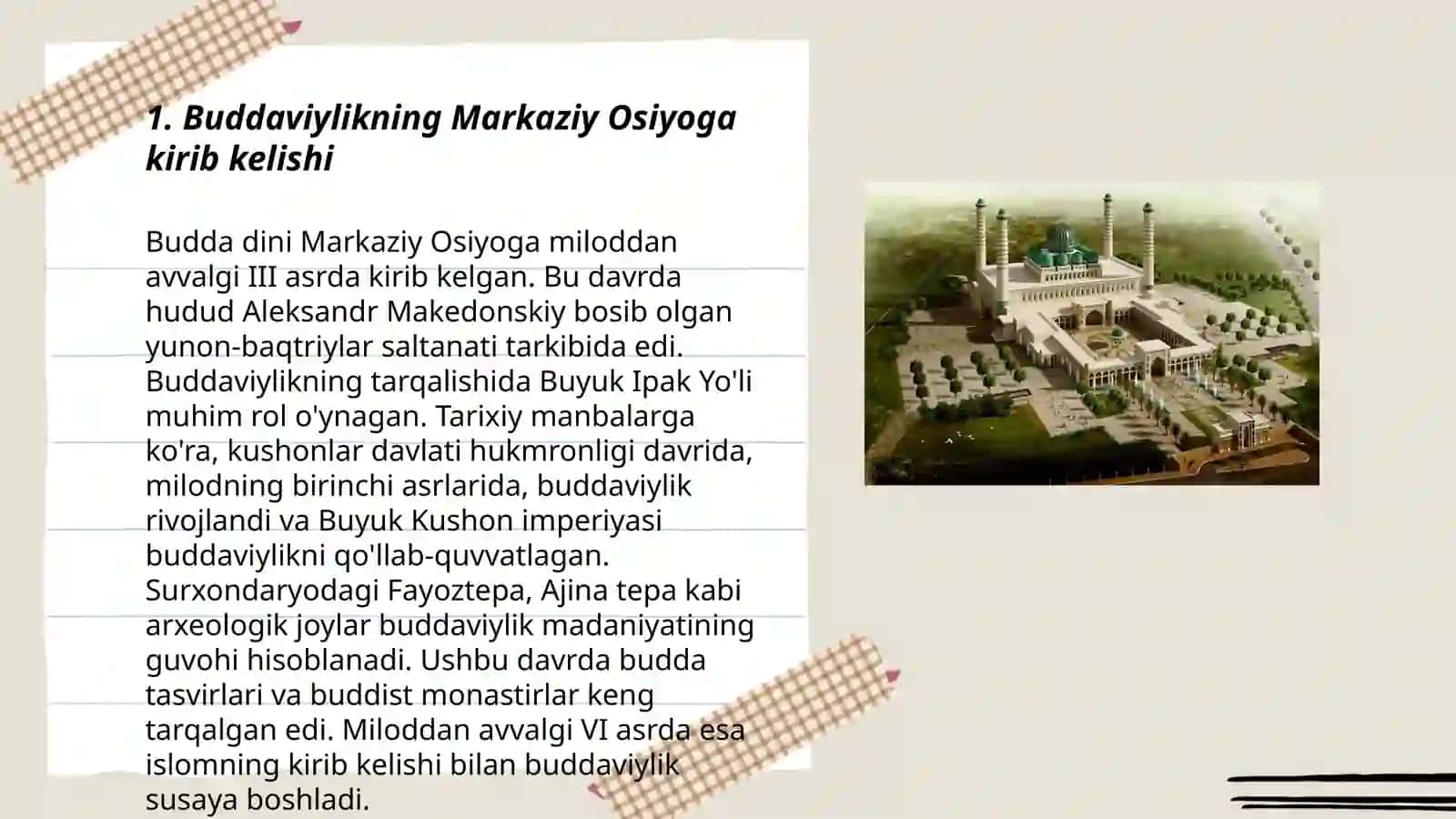 Buddaviylikning Markaziy Osiyoga kirib kelishi 3