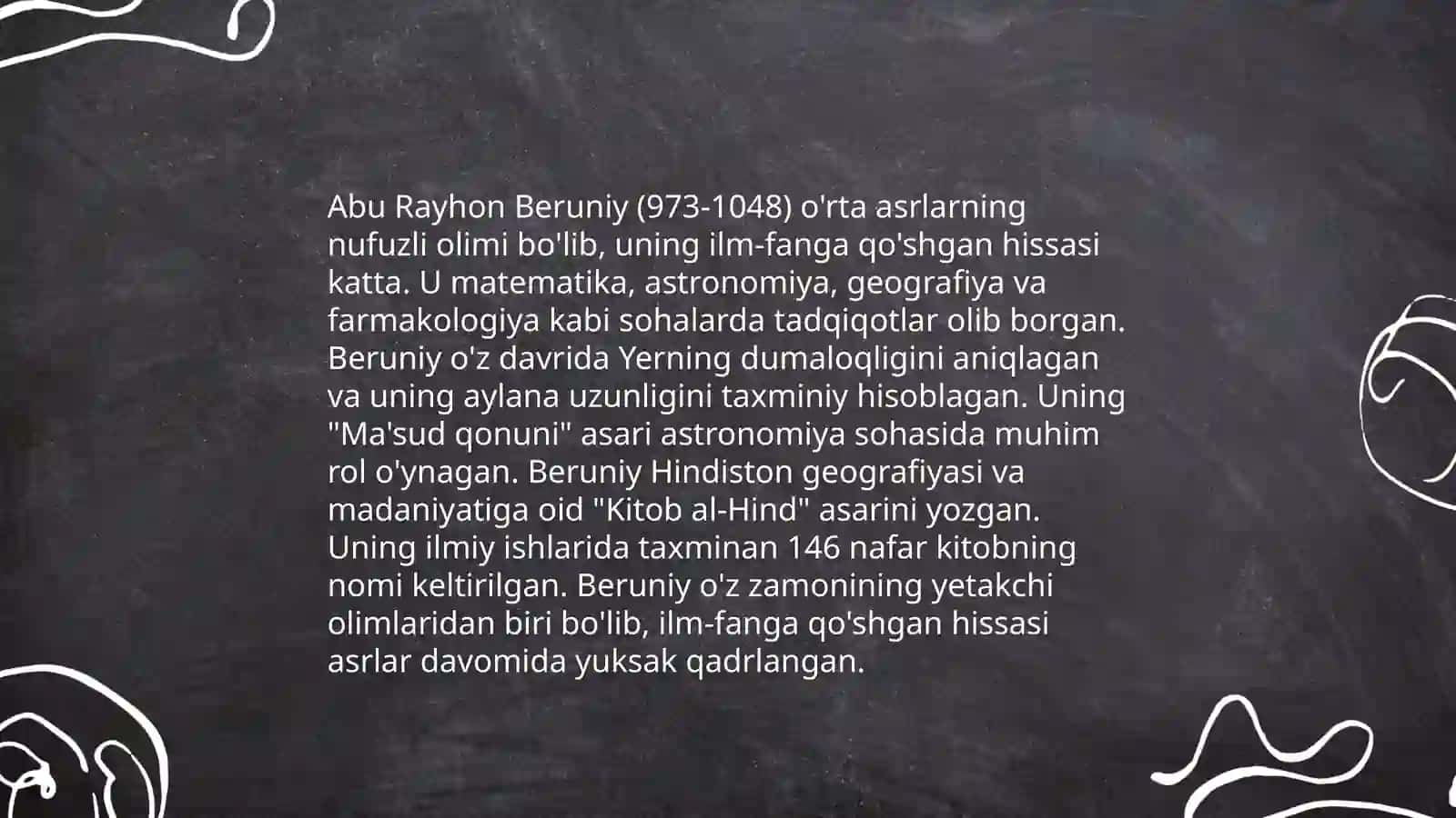 Markaziy Osiyo Mutafakirlari jahon ilm-faniga qoʻshgan hissalari 3
