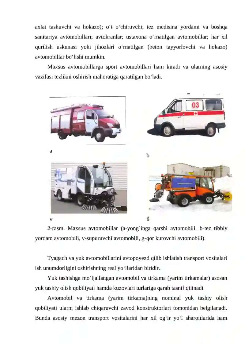 АVTOMOBIL TRАNSPORTINING TEXNIK-IQTISODIY TАVSIFI VА RIVOJLАNISH MUАMMOLАRI 3
