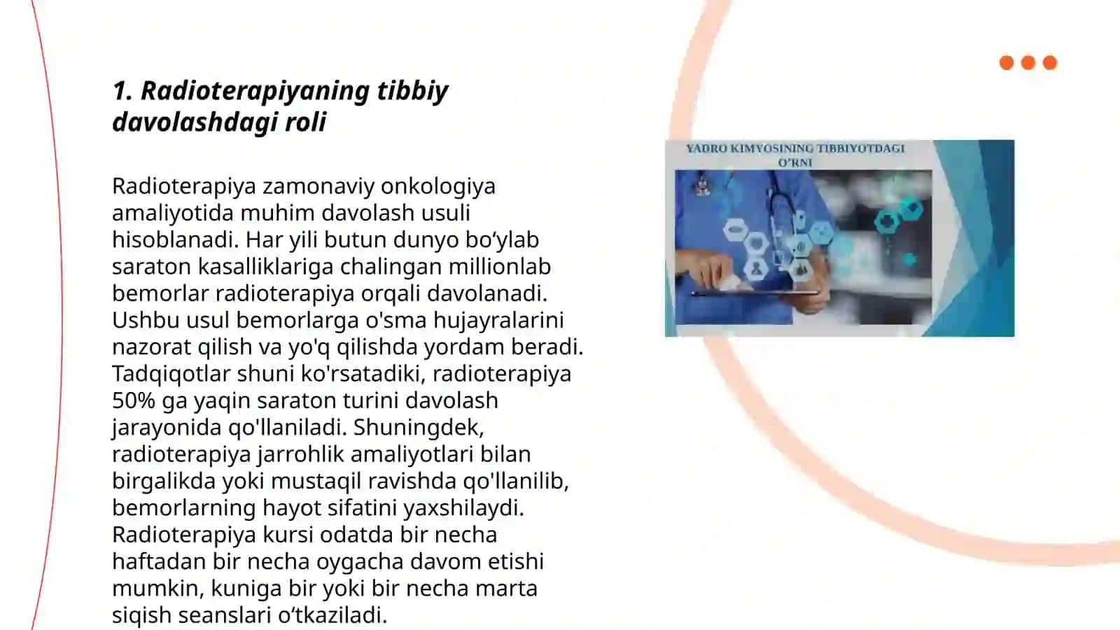 Radioterapiyaning tibbiy davolashdagi roli 3