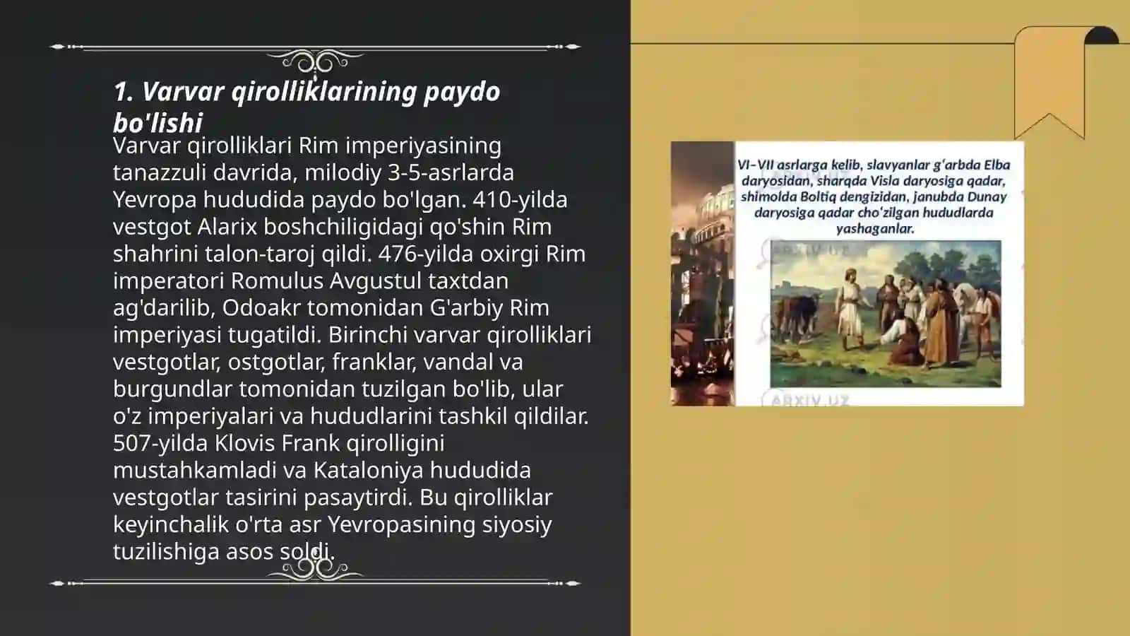 Varvar qirolliklarining tashkil topishi 3