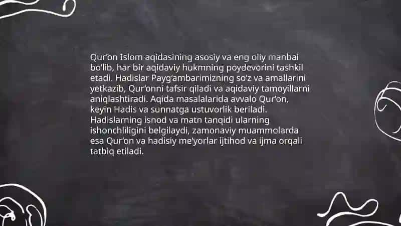Islom dini manbalari aqidaviy maktablari va ularning hozirgi davrdagi ahamiyati 3