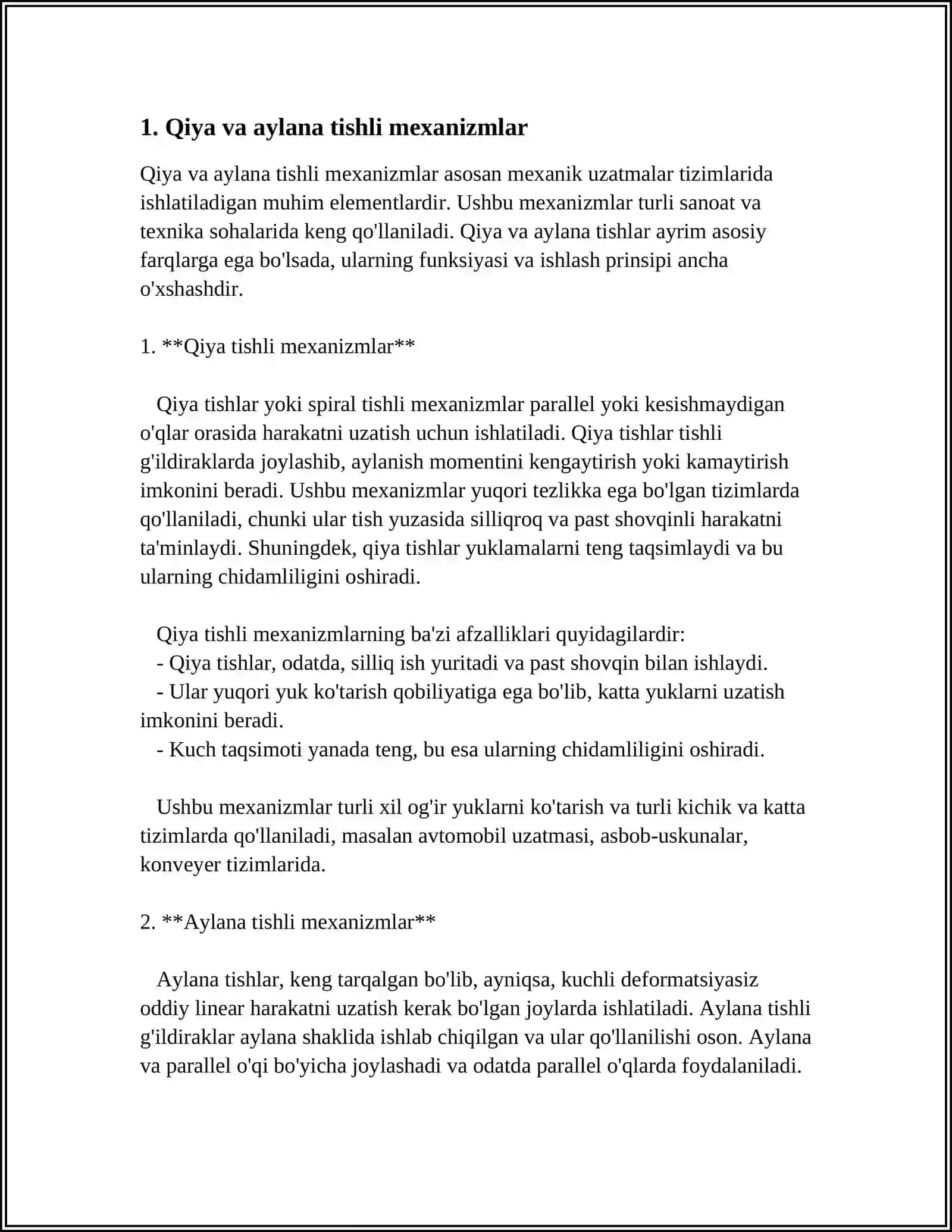 QIYA VA AYLANA TISHLI KONUSSIMON UZATMALAR 3