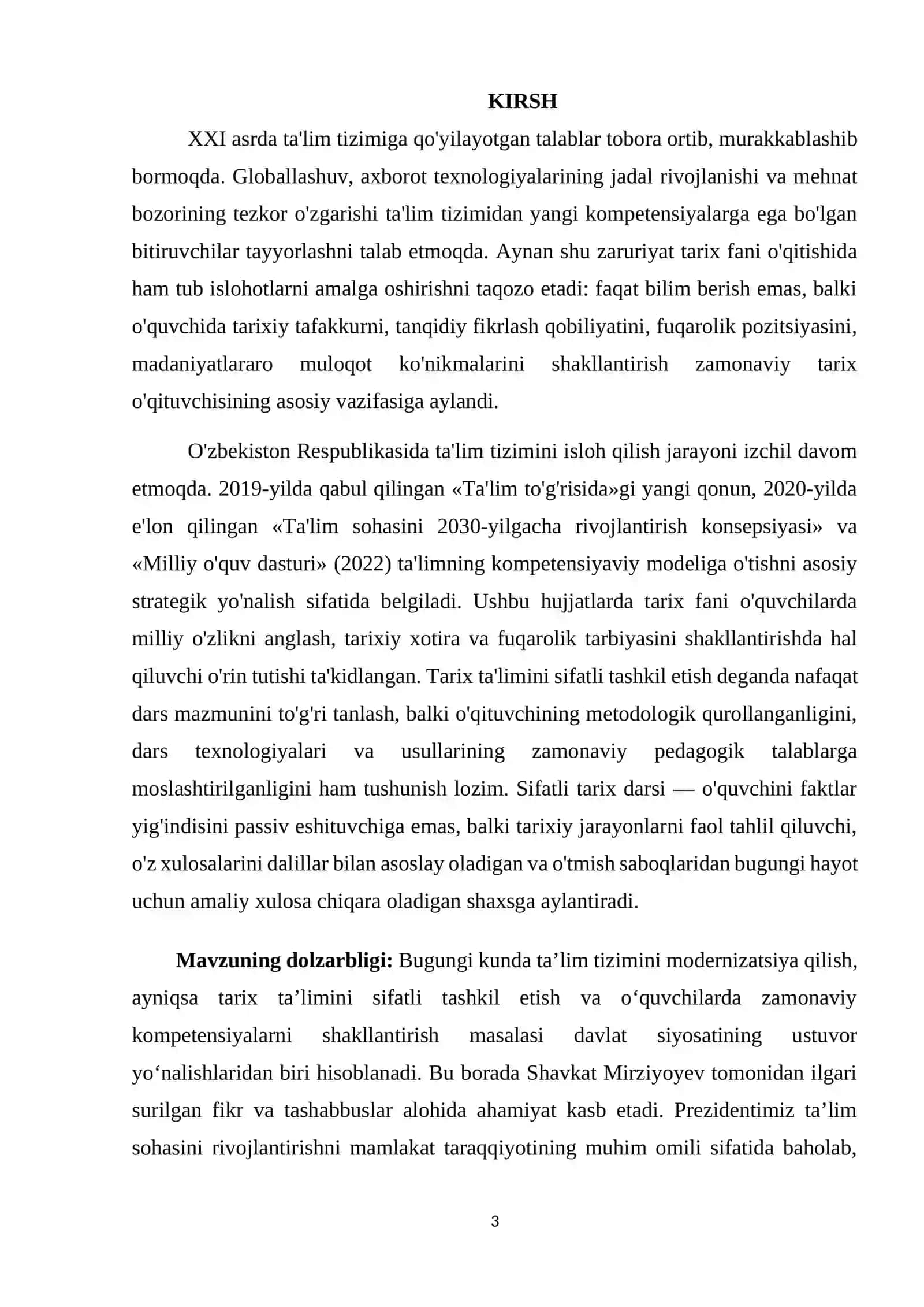Tarix ta’limini sifatli tashkil etish va kompetensiyalarni shakllantirish metodlari 3