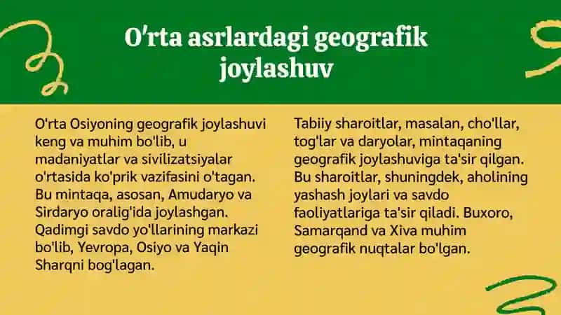 O'rta Osiyoningilko'rtaasrlardagitarixiygeografiyasi 3