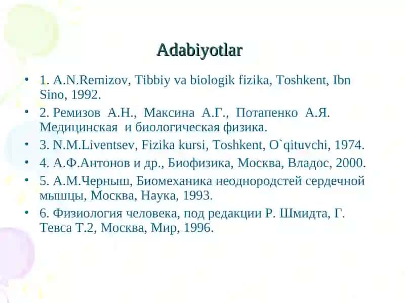 Akustika asoslari.Tibbiyotda tovushdan foydalanish 3