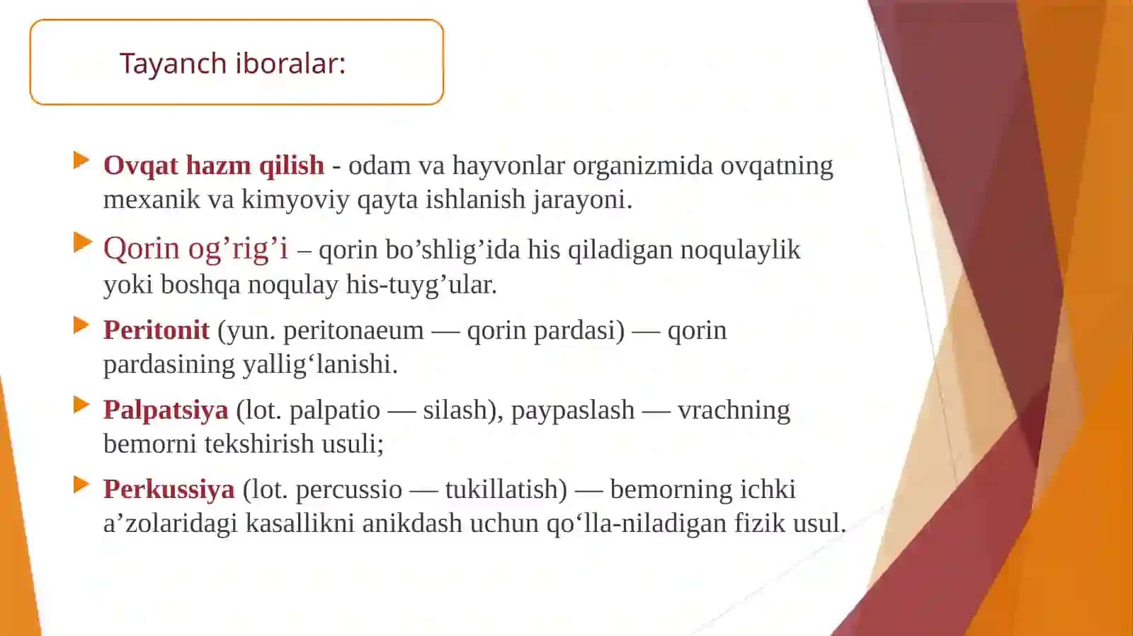 Ovqat hazm qilish a'zolarining xirurgik kasalliklari hamshiralik ishi 3