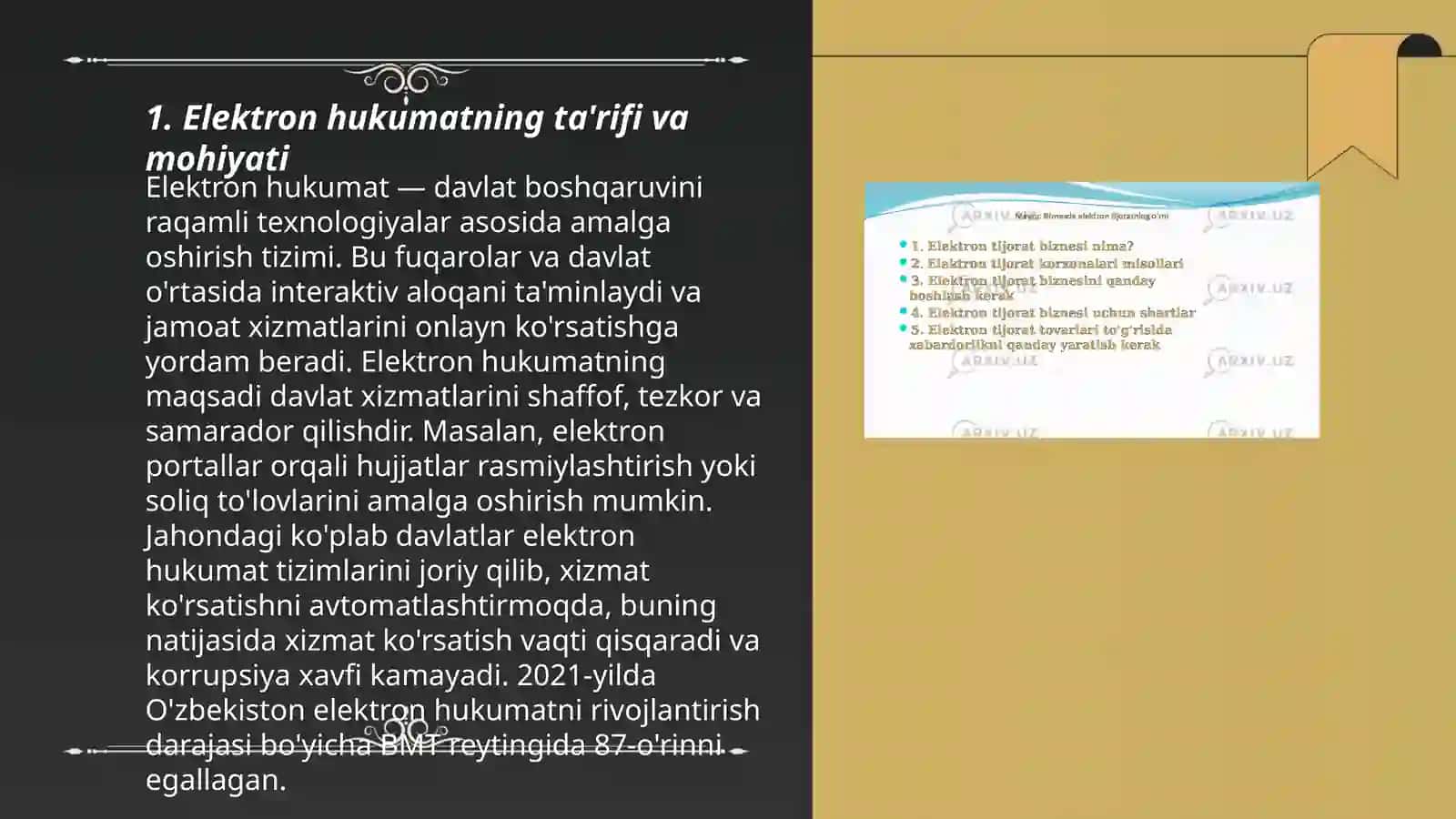 Elektron hukumat modellarining o’ziga xos xususiyatlari 3