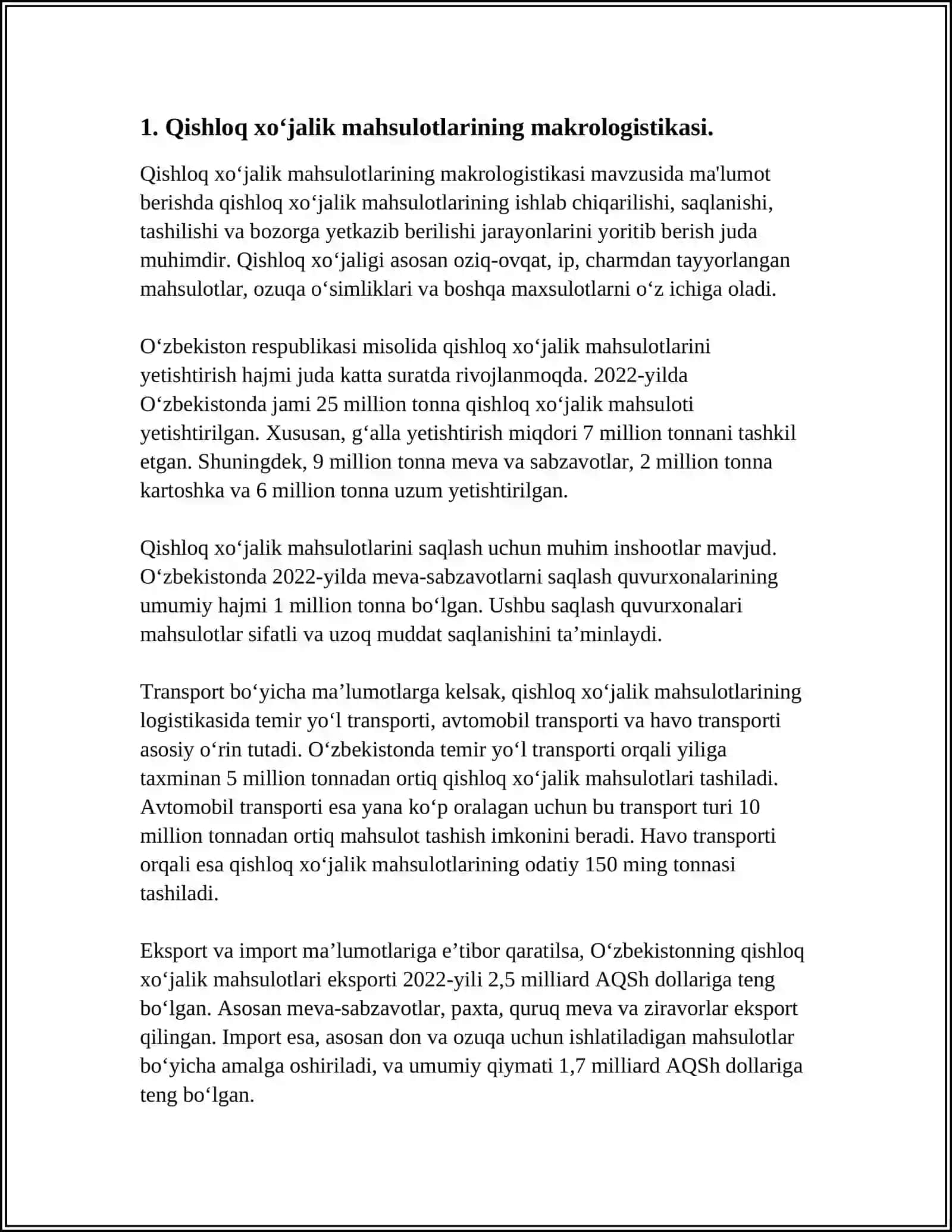 QISHLOQ XO'JALIGIDA MAKROLOGISTIK VA MIKROLOGISTIK TIZIM 3
