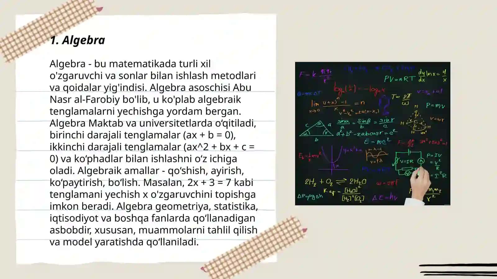 Matematika takrorlash 3