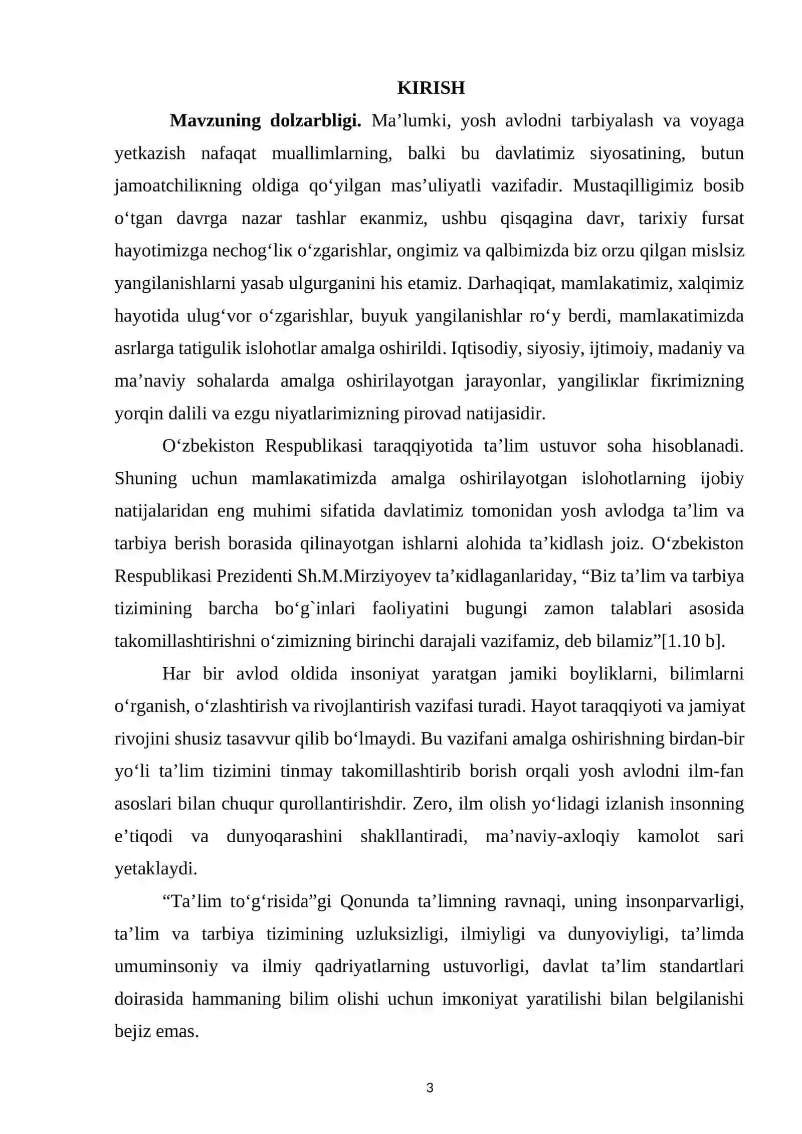 3-sinfda “Bosh bo‘laklar” mavzusini o‘rgatishda yangi pedagogik texnologiyalardan foydalanish 3
