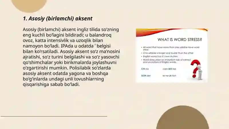 Type of stress in English phonetic 3