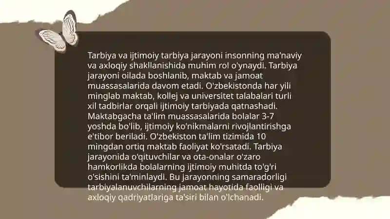Tarbiya va ijtimoiy tarbiya 3