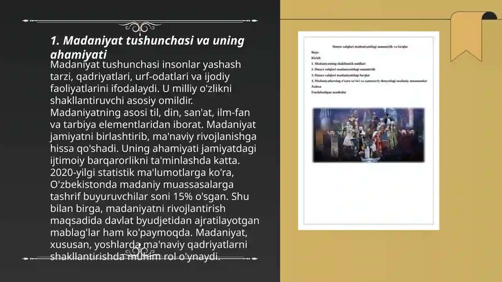Madaniyat tushunchasi va uning ahamiyati 3