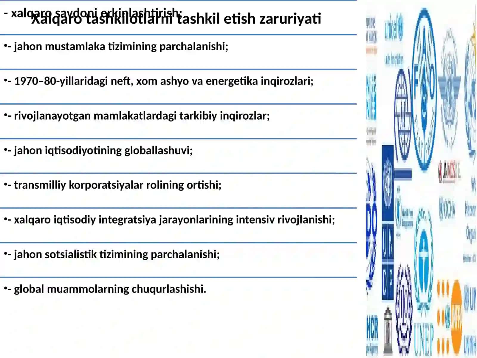 Xalqaro ijtimoiy - iqtisodiy tashkilotlar 3