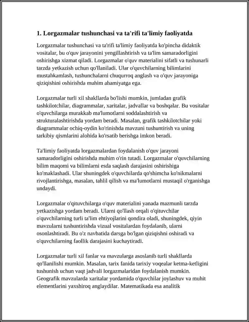 TALIMIY FAOLIYATNI TASHKIL ETISHDA LORGAZMALARDAN FOYDALANISH 3