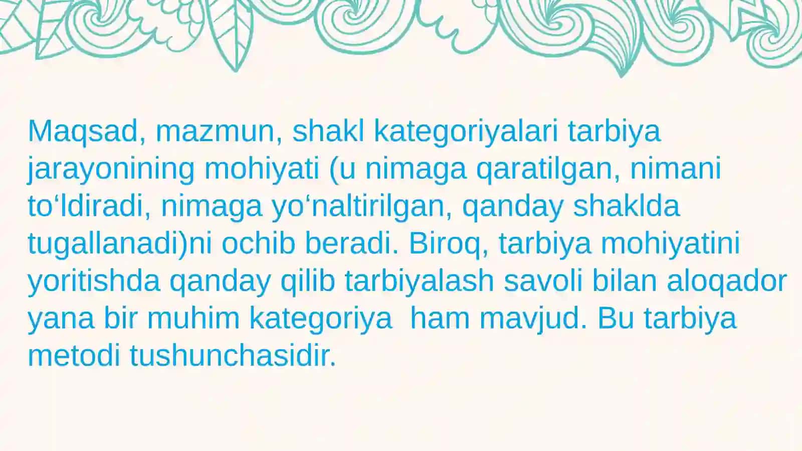 Tarbiyaning umumiy metodlari 3