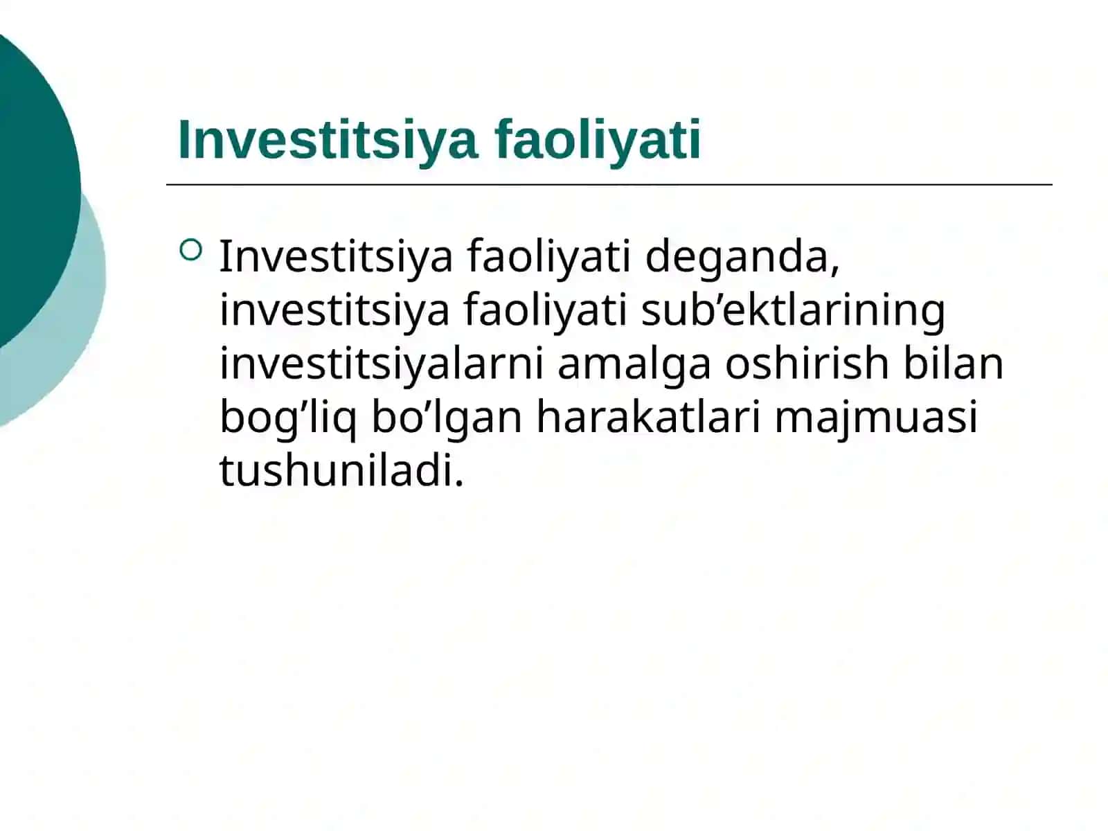 Investitsiya faoliyati va investitsiya siyosati 3