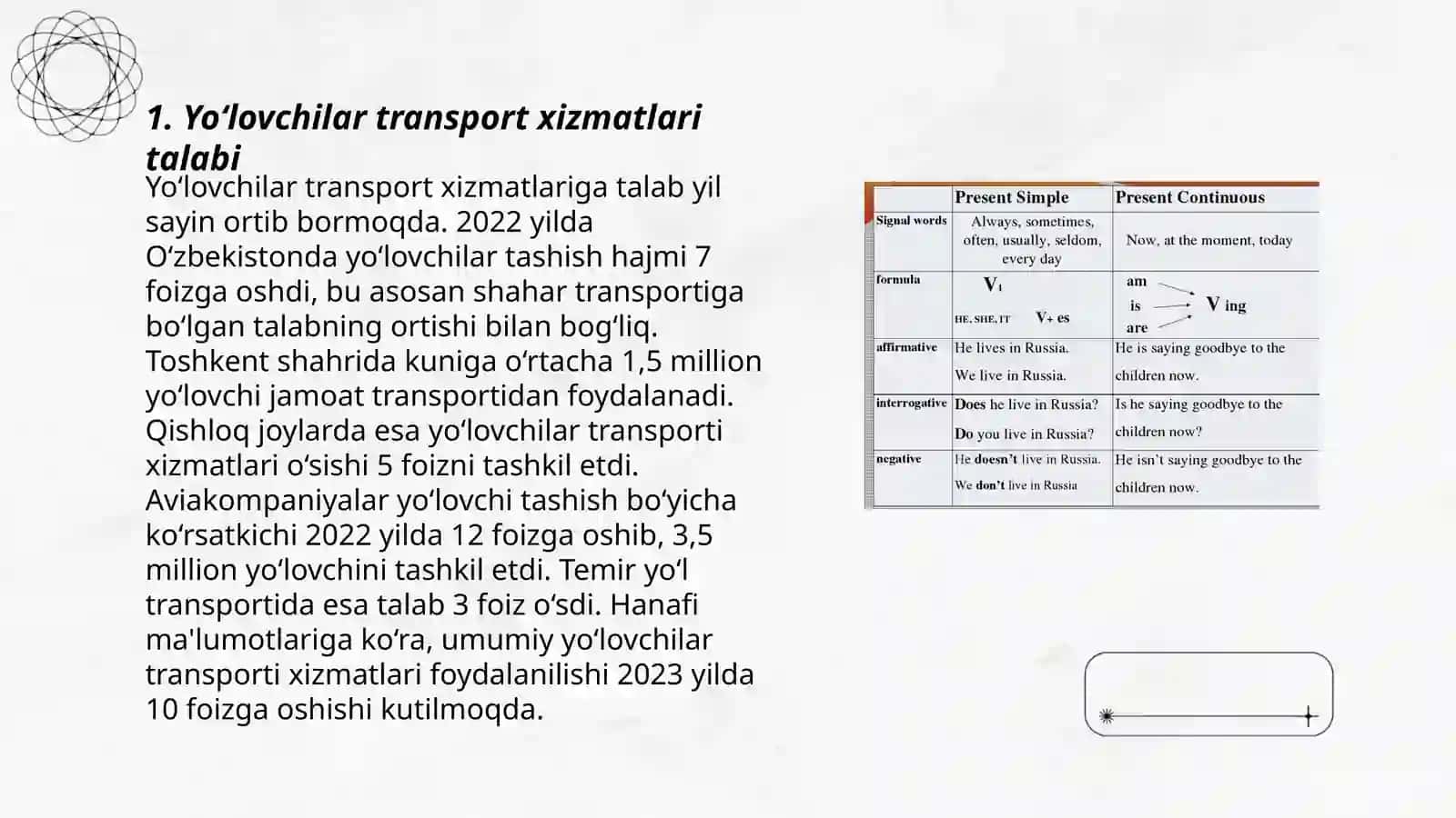 Yo‘lovchilar harakatiga bo‘lgan ehtiyoj va uni qondirish yo‘llari 3
