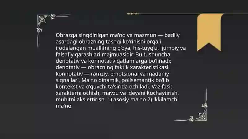 Obrazga singdirilgan ma'no va mazmun 3