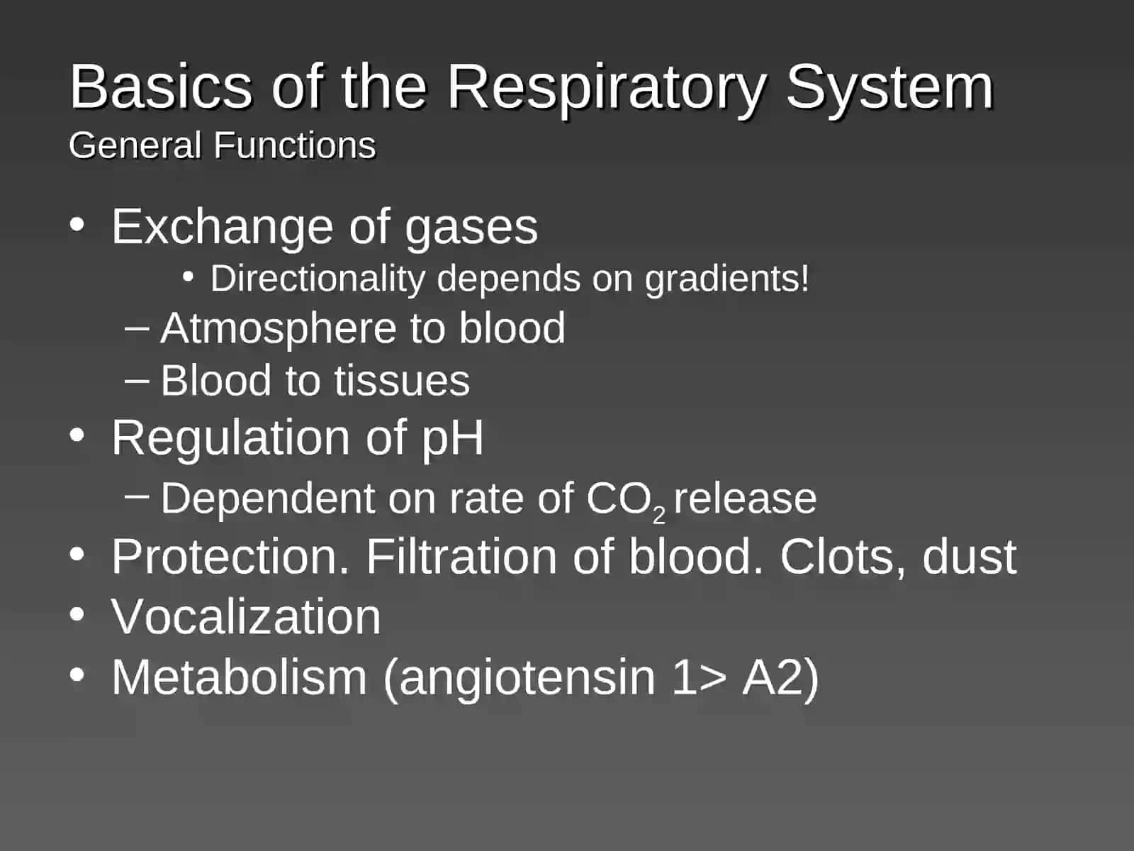 Respiratory Physiology Lecture Outline 3
