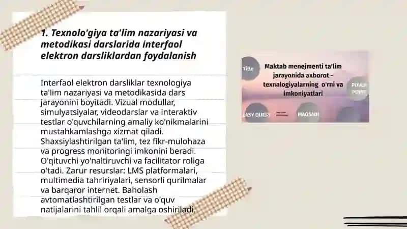 Texnolo'giya ta'lim nazaryasi va metodikasi 3