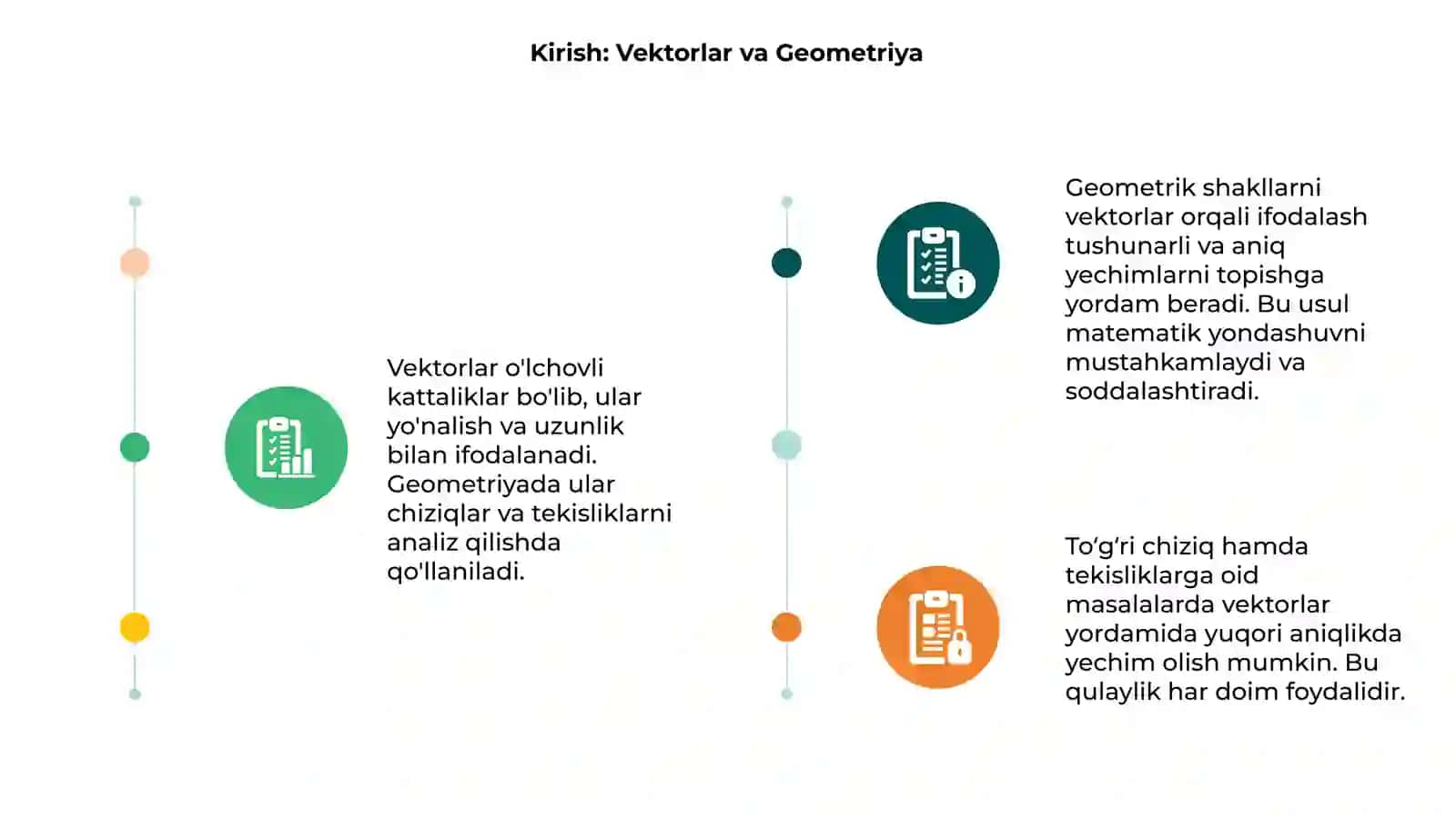 Toʻgʻri chiziq va tekisliklarga doir masalalarni vektorlar orqali yechish 3