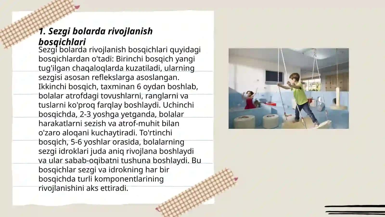 Sezgi bolarda rivojlanish 3