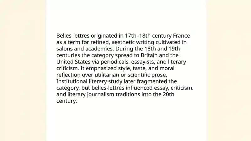 Belles letter style 3