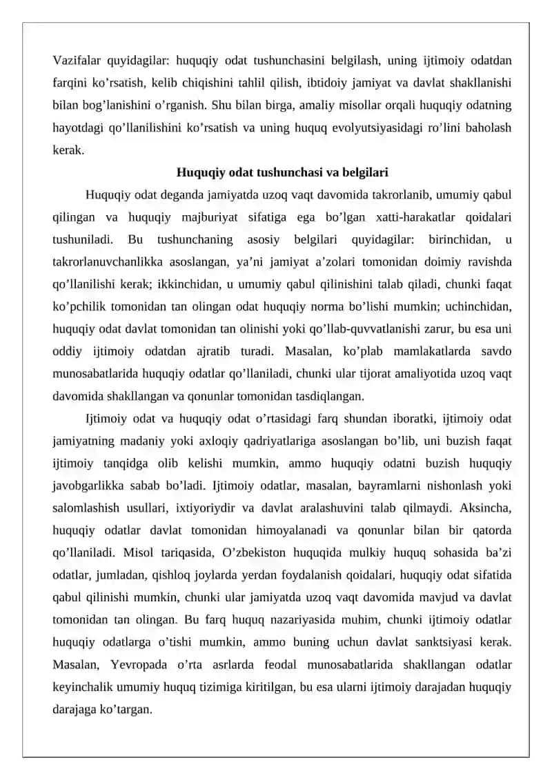 Huquqiy odat - huquqning tarixiy manbayi 3