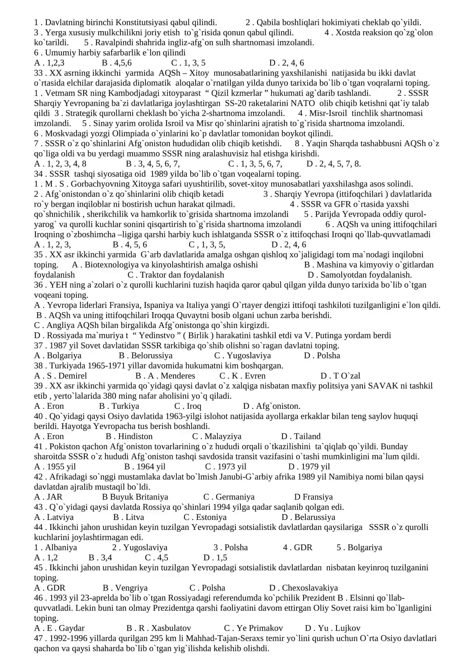 Markaziy Osiyo va Qozog`iston davlat boshliqlarining uchrashuvi 3